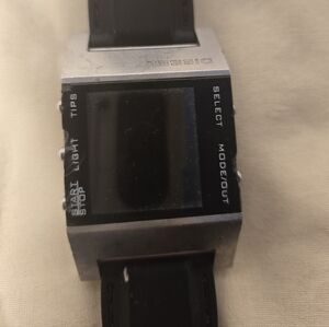 Diesel Square Digital Watch - Black & Silver